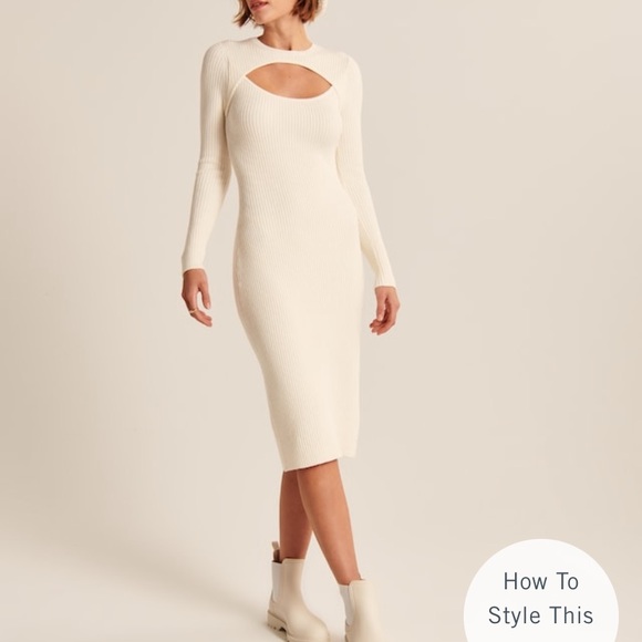 Abercrombie & Fitch Dresses & Skirts - Abercrombie knit midi sweater dress bridal
